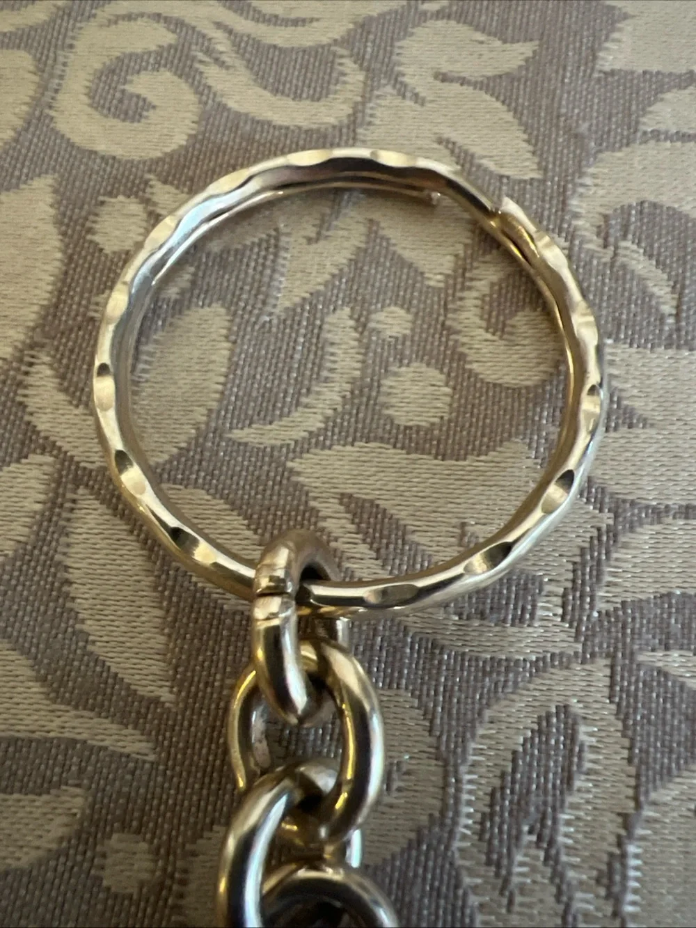 Vintage Keychain Big Metal “S” with crown stamp mark Gift